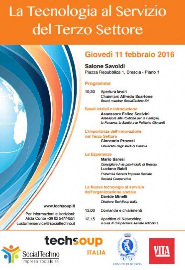 Brescia - La tecnologia al servizio del Terzo Settore