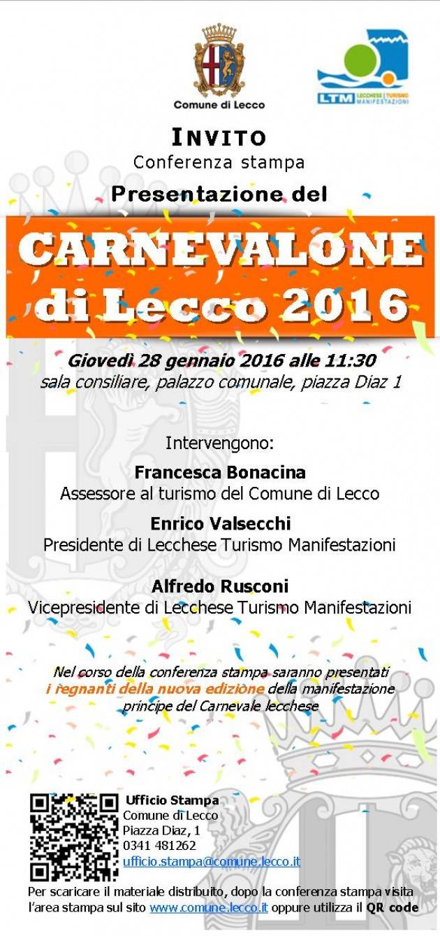 Lecco - Ai blocchi di partenza il Carnevalone 2016