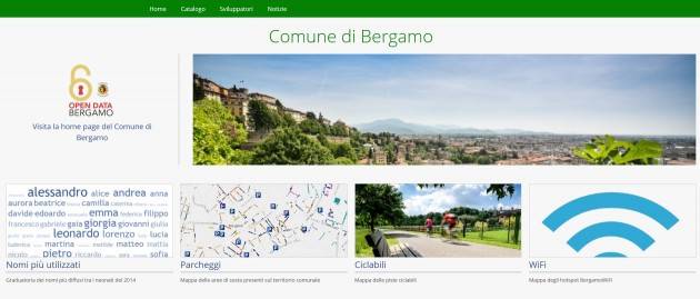 Bergamo - Opendata, aperto il sito del Comune di Bergamo