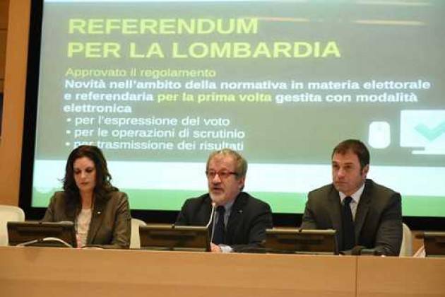 Lombardia - Maroni: avanti con referendum sull'autonomia