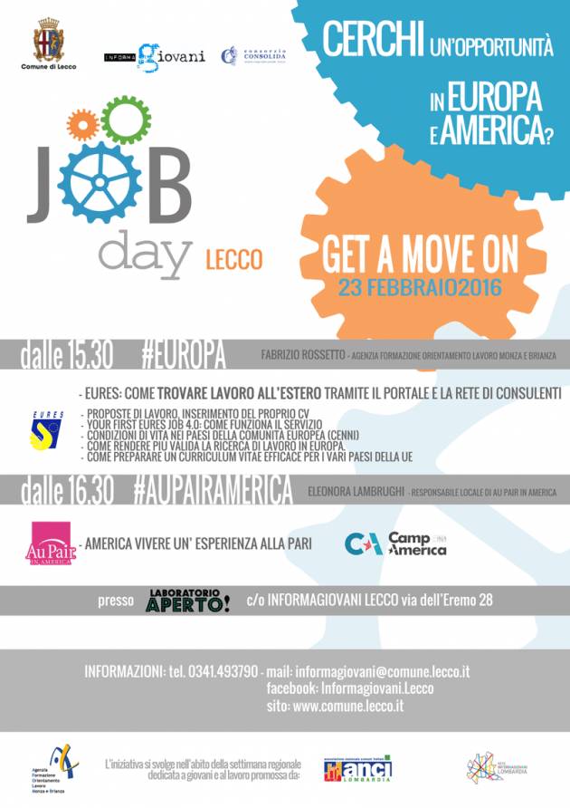 Lecco - Get a Move On: lavoro dei giovani all’estero