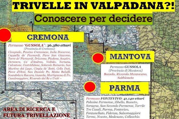 Contro le trivellazioni in provincia di Cremona, il 4 marzo iniziativa a Gussola
