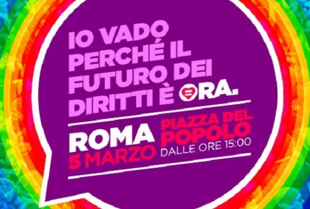 Tutti alla manifestazione a ROMA del 5 marzo indetta da  Arcigay