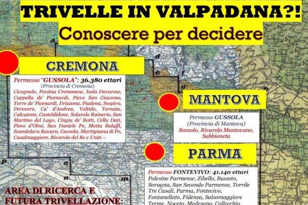 Gussola (Cremona), venerdì sera ‘Trivelle in Val Padana?! Conoscere per decidere’