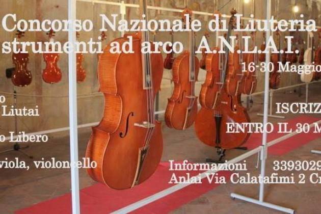 ANLAI Cremona, tempo fino al 30 marzo per iscriversi al 10° Concorso di Liuteria