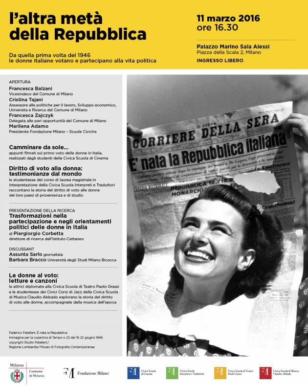 Milano - L’altra metà della Repubblica, dedicato al primo voto alle donne