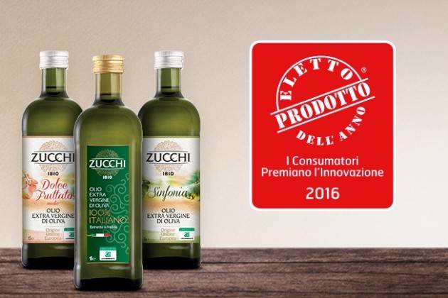La gamma degli oli Zucchi ‘Consigliati da Legambiente’ è Prodotto dell’Anno 2016
