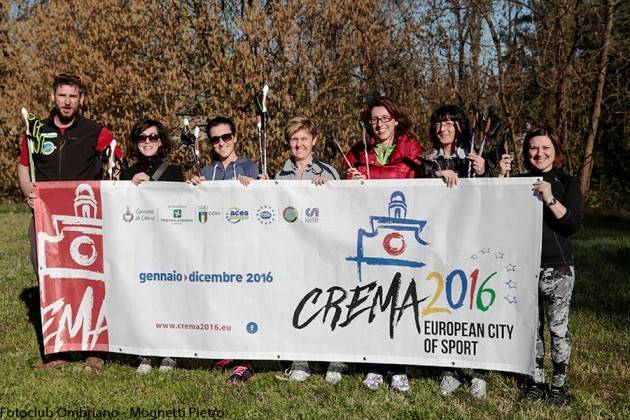 Crema Città Europea dello Sport 2016, successo per la lezione di nordic walking