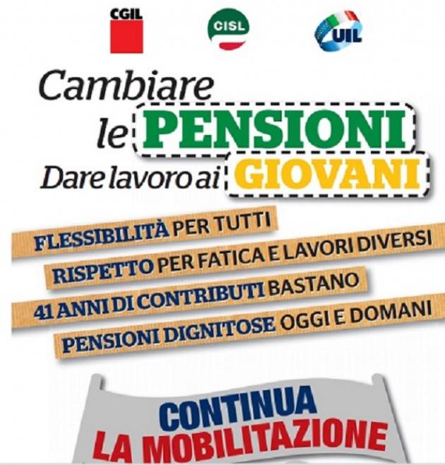Previdenza Cambiare le pensioni, dare lavoro ai giovani Mobilitazione del 2 aprile di Cgil-Cisl-Uil