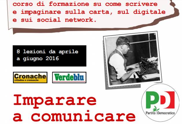 Imparare a comunicare. Terzo corso di formazione organizzato dal PD Cremona
