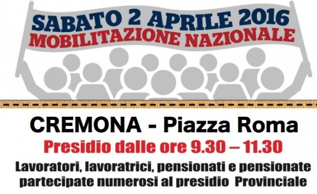 Anche a Cremona  il 2 aprile  mobilitazione su ‘Cambiare le pensioni’ di Cgil-Cisl-Uil
