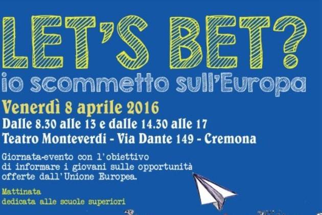 Scommettere sull’Europa, a Cremona due momenti di incontro e confronto