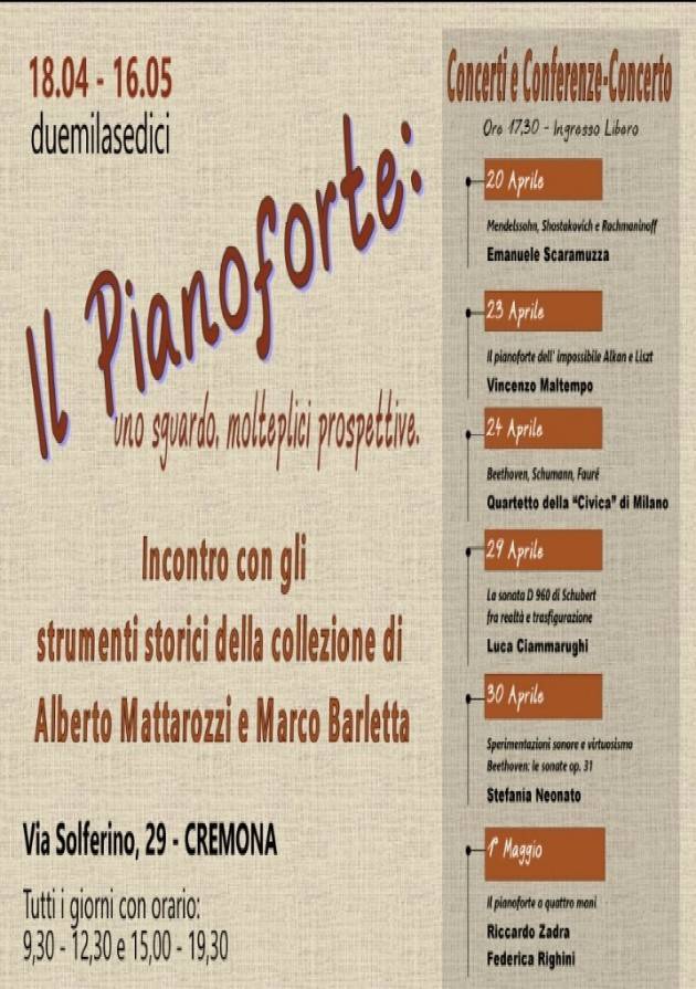 Cremona I concerti del Laboratorio di Alberto Mattarozzi e Marco Barletta
