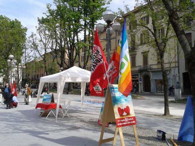 Referendum Trivelle . I Comitati per il Si in piazza Roma a Cremona