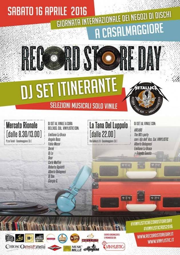 Arriva anche a Casalmaggiore il Record Store Day, la Giornata Internazionale del Vinile