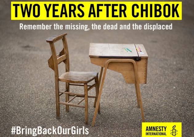 Amnesty Nigeria: trascorsi due anni dal rapimento delle alunne di Chiabok Ancora una volta #BRINGBACKOURGIRLS
