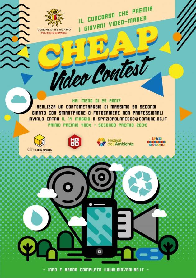 Bergamo-Torna il Cheap Video Contest, il concorso che premia video realizzati con smartphone e fotocamere