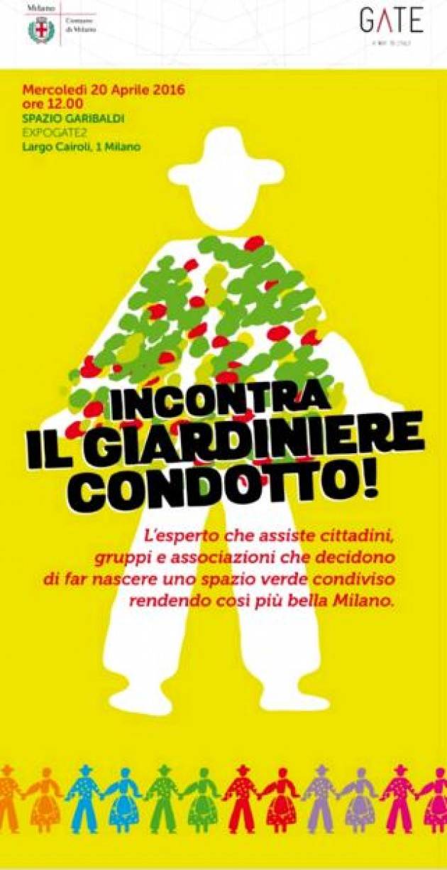 Milano - Domani incontro pubblico con Bisconti e il ‘Giardiniere Condotto’