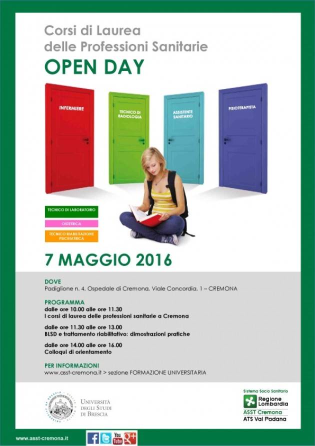 Cremona Open Day Corsi di Laurea delle professioni Sanitarie
