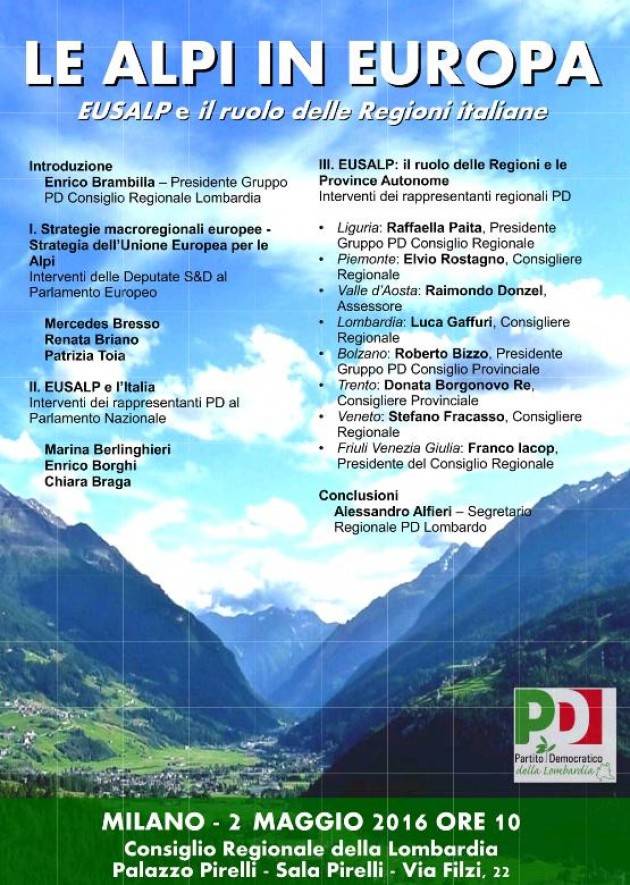 Le alpi in Europa. Eusalp e il ruolo delle Regioni italiane