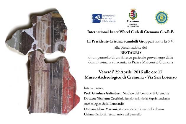Cremona, decorazione dell’antica domus di Piazza Marconi: si aggiunge un tassello