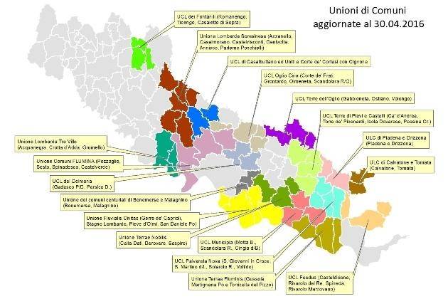 Provincia di Cremona, Unioni di Comuni: una realtà in costante cambiamento