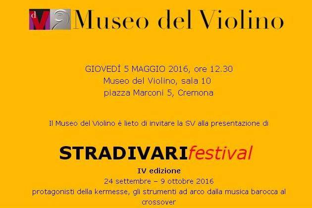 Cremona, giovedì si presenta la quarta edizione dello Stradivari Festival