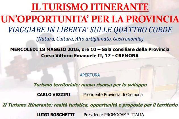 Cremona, ‘Viaggiare in libertà sulle quattro corde’, convegno sul turismo itinerante