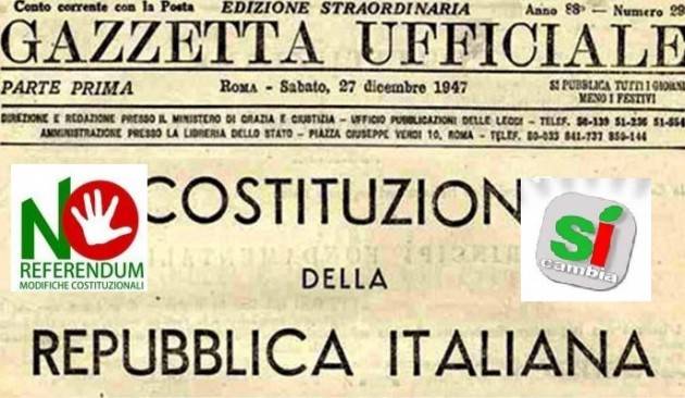 Referendum Costituzione. Lo scambio di Lettere fra 70 Senatori CentroSinistra e Smuraglia (Anpi)