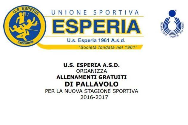 Cremona, Esperia organizza allenamenti di prova gratuiti di pallavolo femminile
