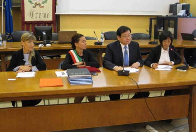 Crema la delegazione di Nanning in visita della città