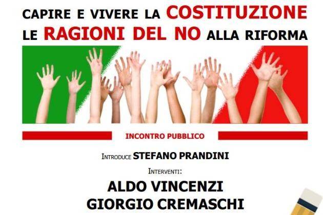 Sabbioneta (Mantova), serata sulle ragioni del no alla riforma costituzionale