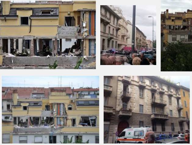 Milano Esplosione Via Brioschi. Il comune stanotte ospiterà ancora le 16 famiglie rimaste senza casa