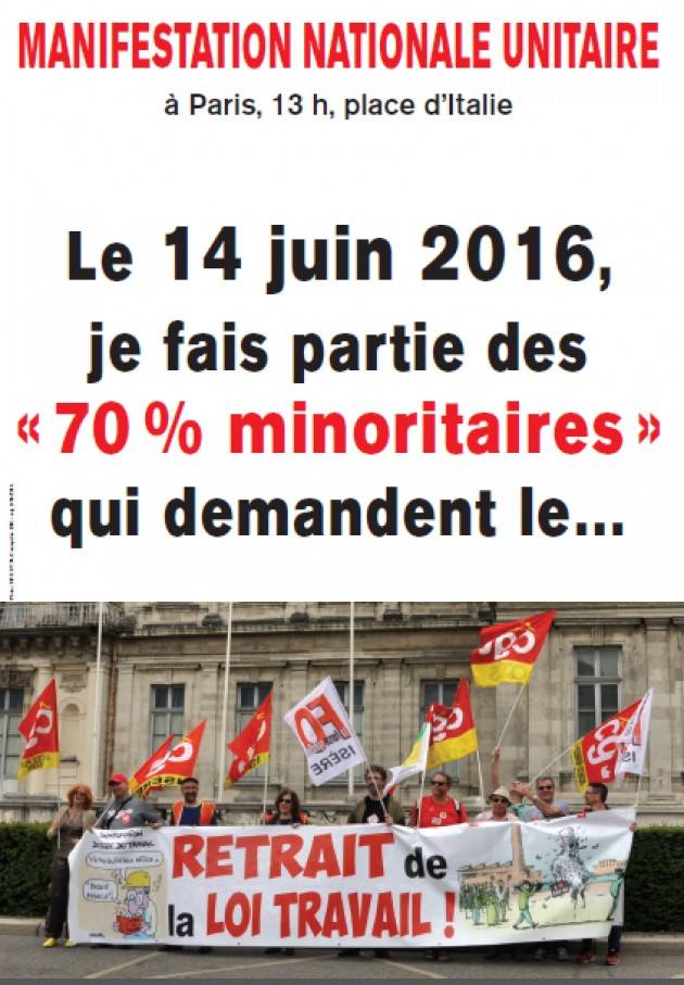 Loi Travail Cgil: 'Siamo con la Francia che scende in piazza'