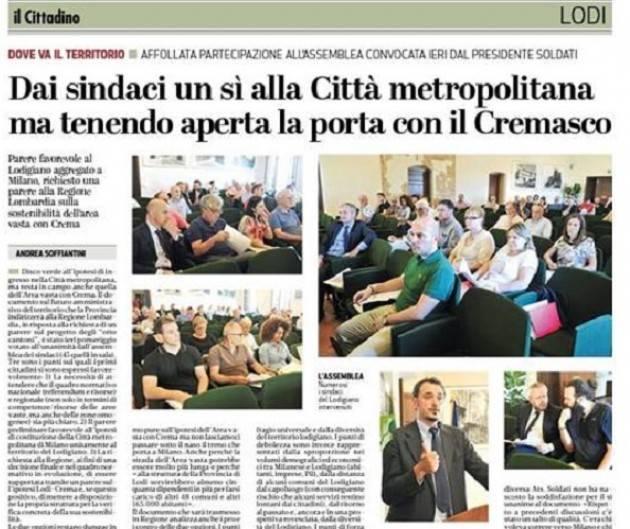 Crema Area Vasta L’assemblea dei sindaci lodigiani consenso per Milano ma in subordine con Crema