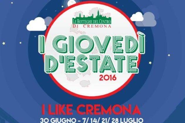 Cremona, tornano ‘I Giovedì d’Estate’ per riscoprire la città dal 30 giugno al 28 luglio 2016