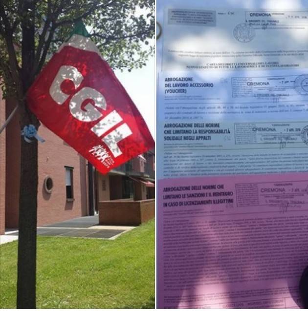 Referendum sui Diritti Raccolte 9.083 firme La Cgil di Cremona ringrazia