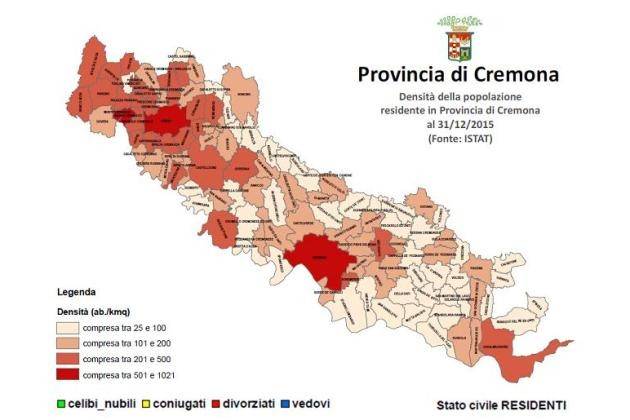 Provincia di Cremona, elaborato il rapporto sulla popolazione residente al 2015