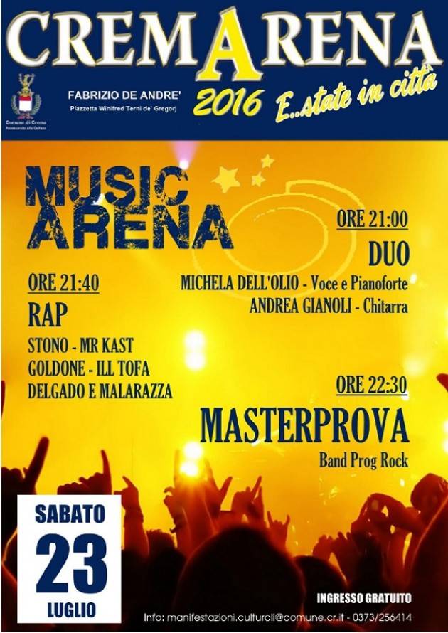 Crema Una serata dedicata alla musica con ingresso libero