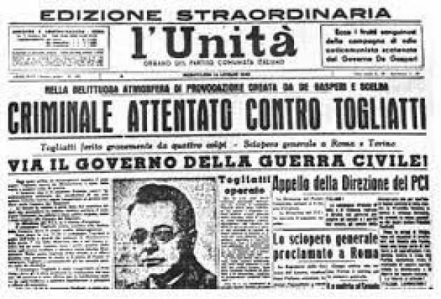 AccaddeOggi #14luglio 1948 A Roma attentato a Palmiro Togliatti