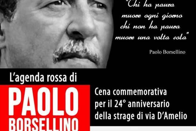 Cremona, martedì 19 luglio al Carrobbio cena commemorativa per il giudice Paolo Borsellino