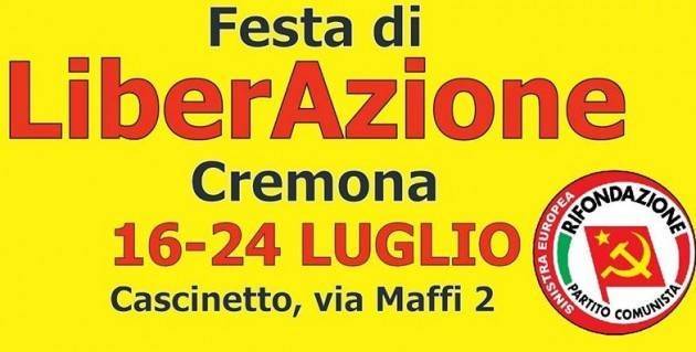 Festa di Liberazione Cremona Stasera-lunedì 18- dibattito sulla Riforma Costituzionale