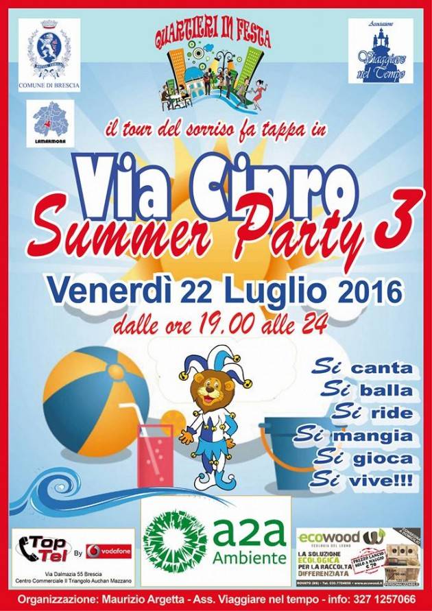 Brescia - Summer party 3 in festa via Cipro 