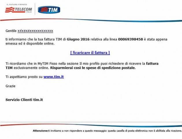 Attenzione alle false fatture Telecom