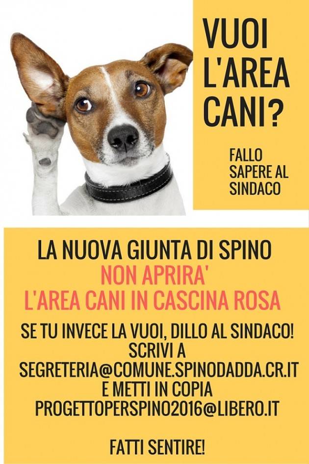 Progetto per Spino in difesa dell'area cani in Cascina Rosa