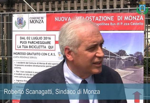 Monza - Inaugurata in Piazza Castello la nuova Velostazione (Video)