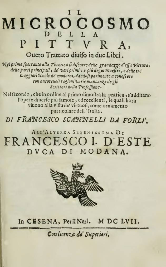 Il 'Microcosmo della pittura' (1657) di Francesco Scannelli in mostra
