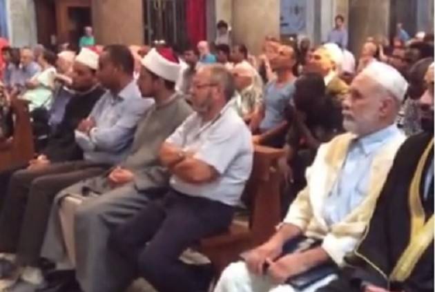 Lotta al terrorismo  Gli imam di Roma partecipano alla messa a Santa Maria in Trastevere
