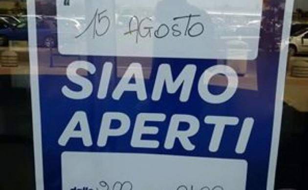 Lombardia e Milano Supermercati aperti anche a Ferragosto. Polemico il  sindacato