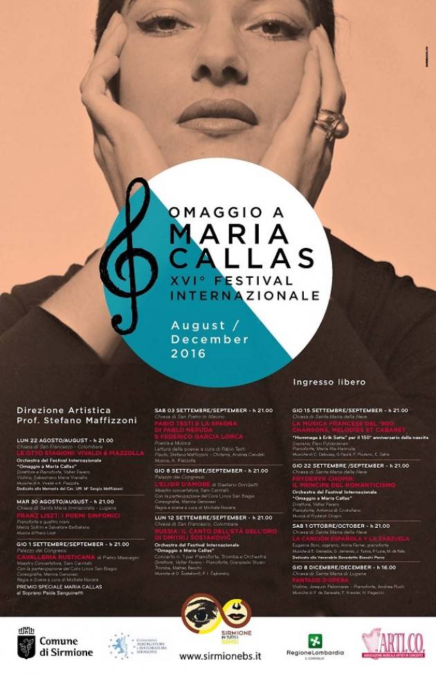 A Sirmione XVI Festival internazionale ‘Omaggio a Maria Callas’